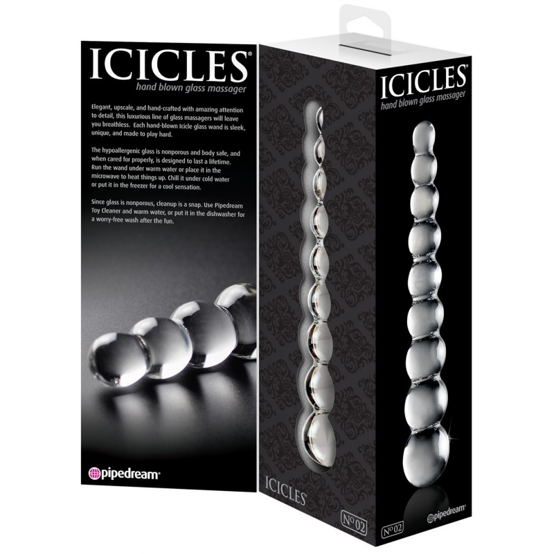 Double gode en verre Icicles No 02