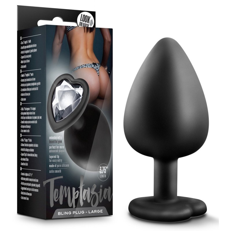 Plug en Silicone et Strass Temptasia Bling Large