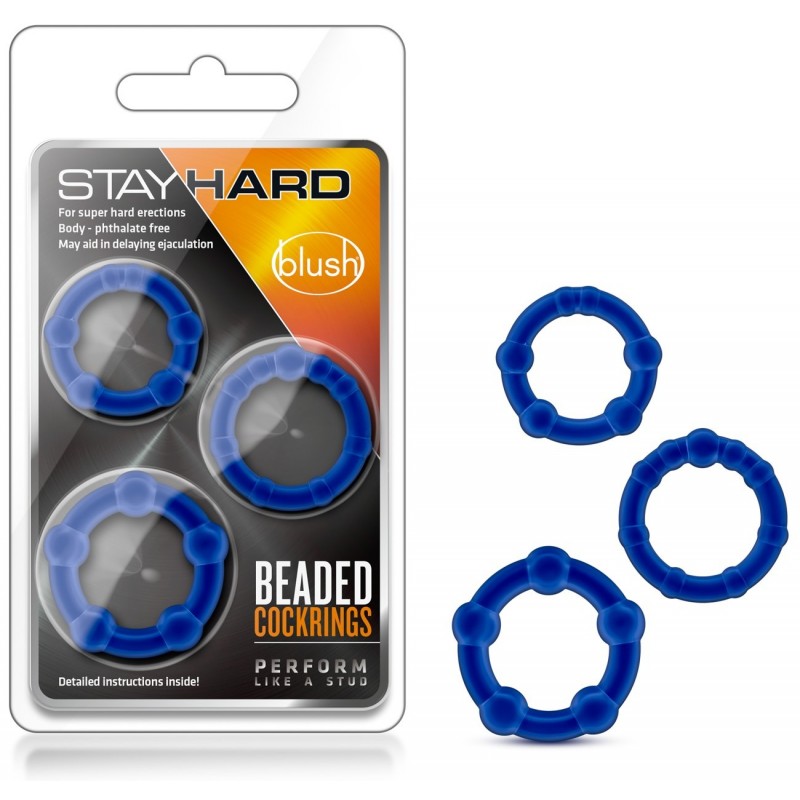 Pack 3 Anneaux Stay Hard Beaded