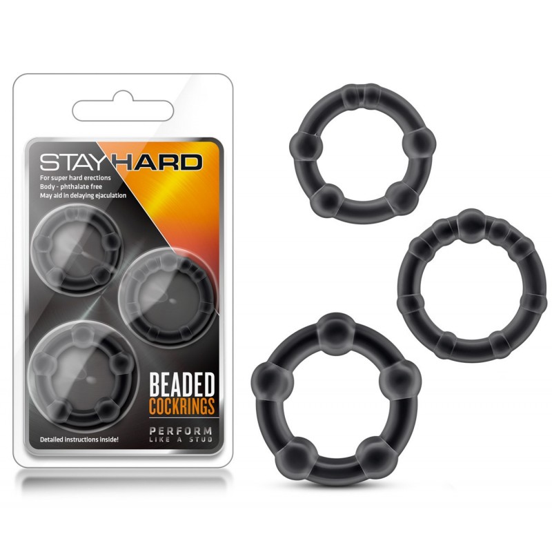 Pack 3 Anneaux Stay Hard Beaded